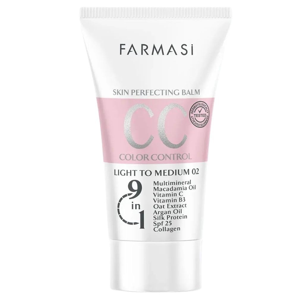سی‌سی کرم فارماسی شماره ۰۲ لایت تا مدیوم SPF 25