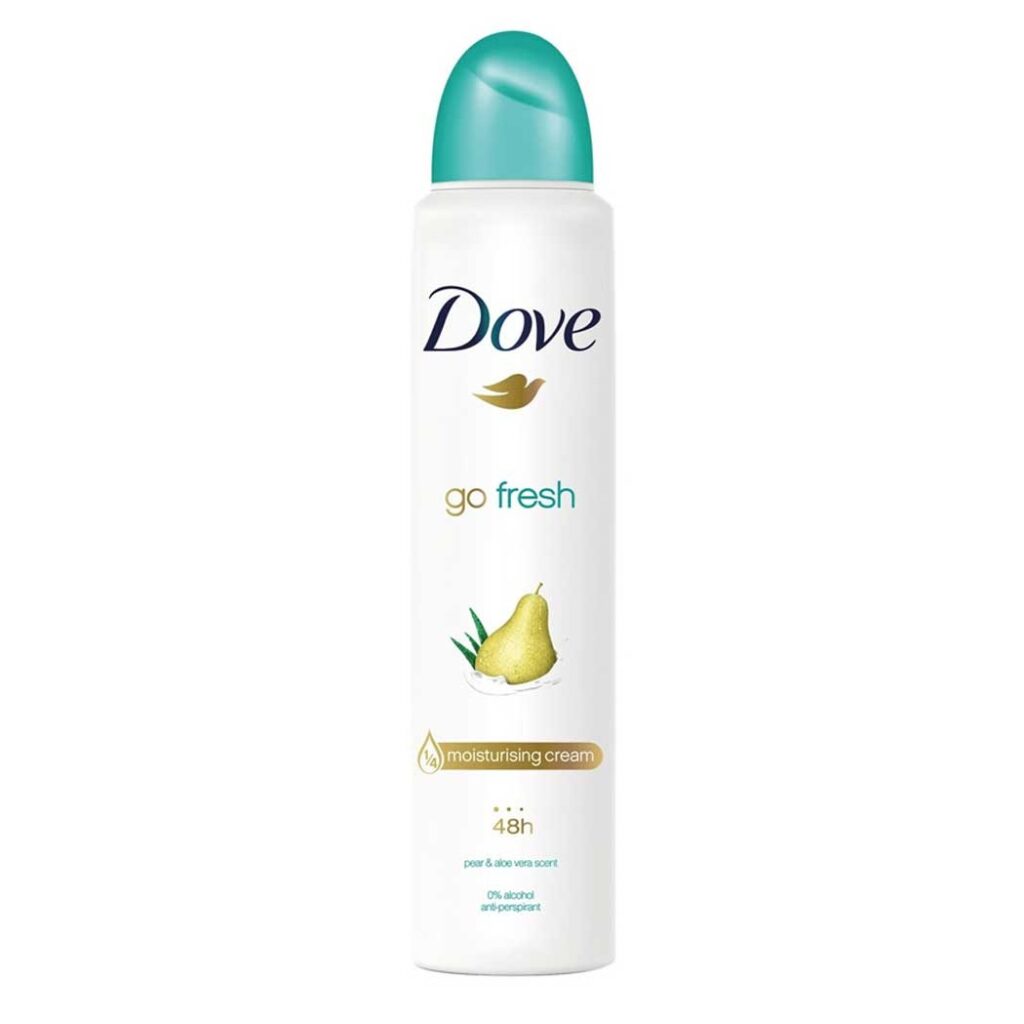 اسپری ضدتعریق داو Go Fresh با رایحه گلابی و آلوئه‌ورا